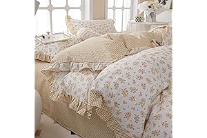 EAVD Shabby Chic Pink Floral Bedding Comforter Set