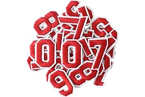 Durable Felt Numbers: 30 Pieces Iron-On Red Numbers for DIY Accessories
