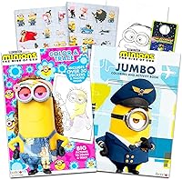 Vista 1 de Minions - Paquete de libro para colorear y actividades con calcomanías (2 libros), paquete de 3 piezas con páginas para colorear, calcomanías