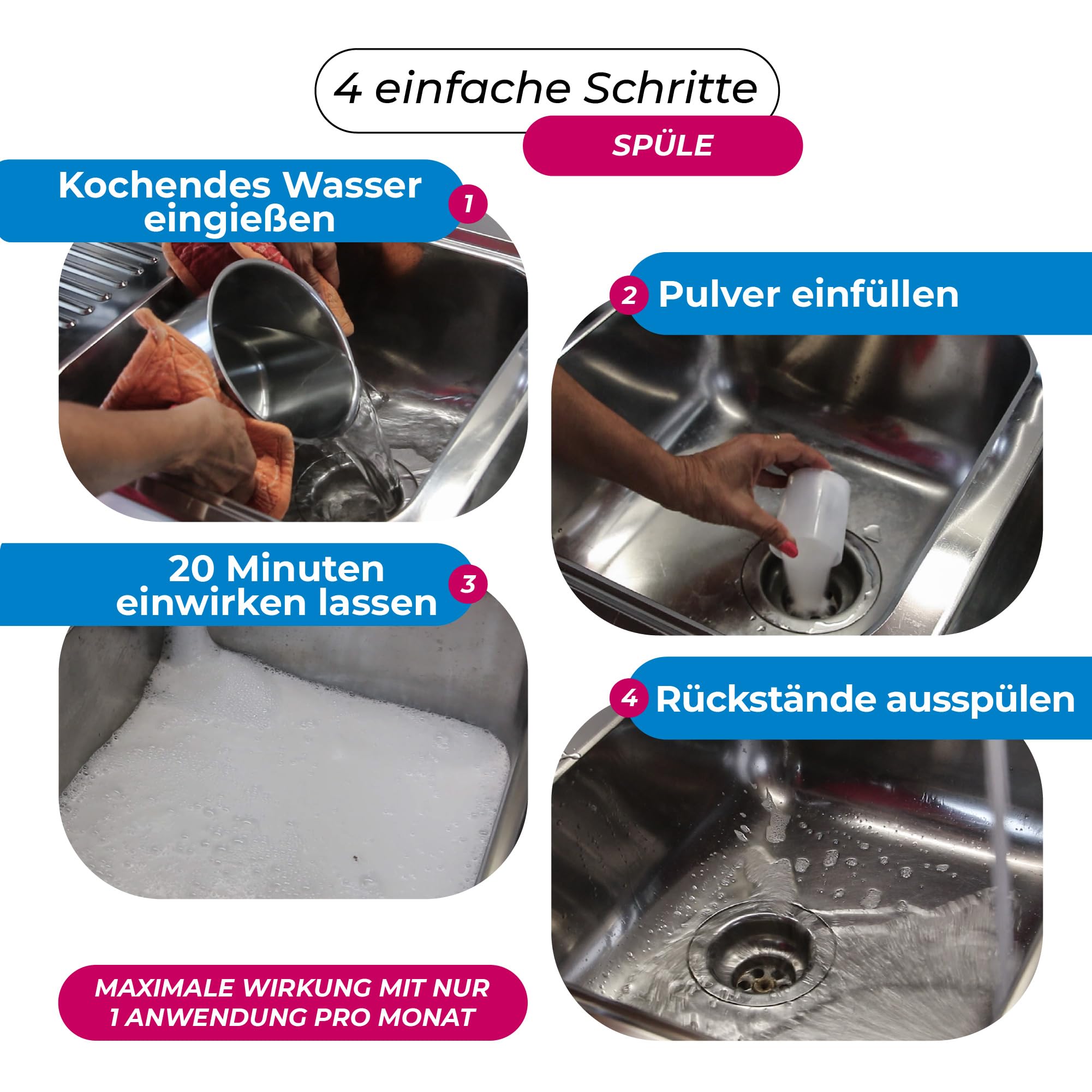 Cali-mex WC-Schaum und Abflussreiniger. Kalkentferner Urinsteinlöser - Reiniger f. Bidets, Urinale, Toiletten. 2kg