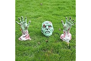 Halloween Zombie Stakes Decorations with Face and Arms
