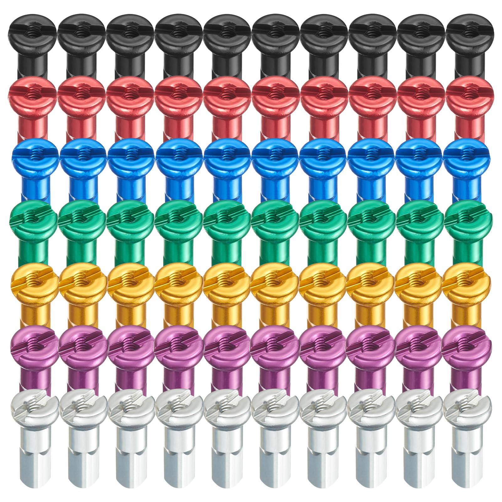 Lot De 10 Embouts De Rayons Multicolores En Alliage D