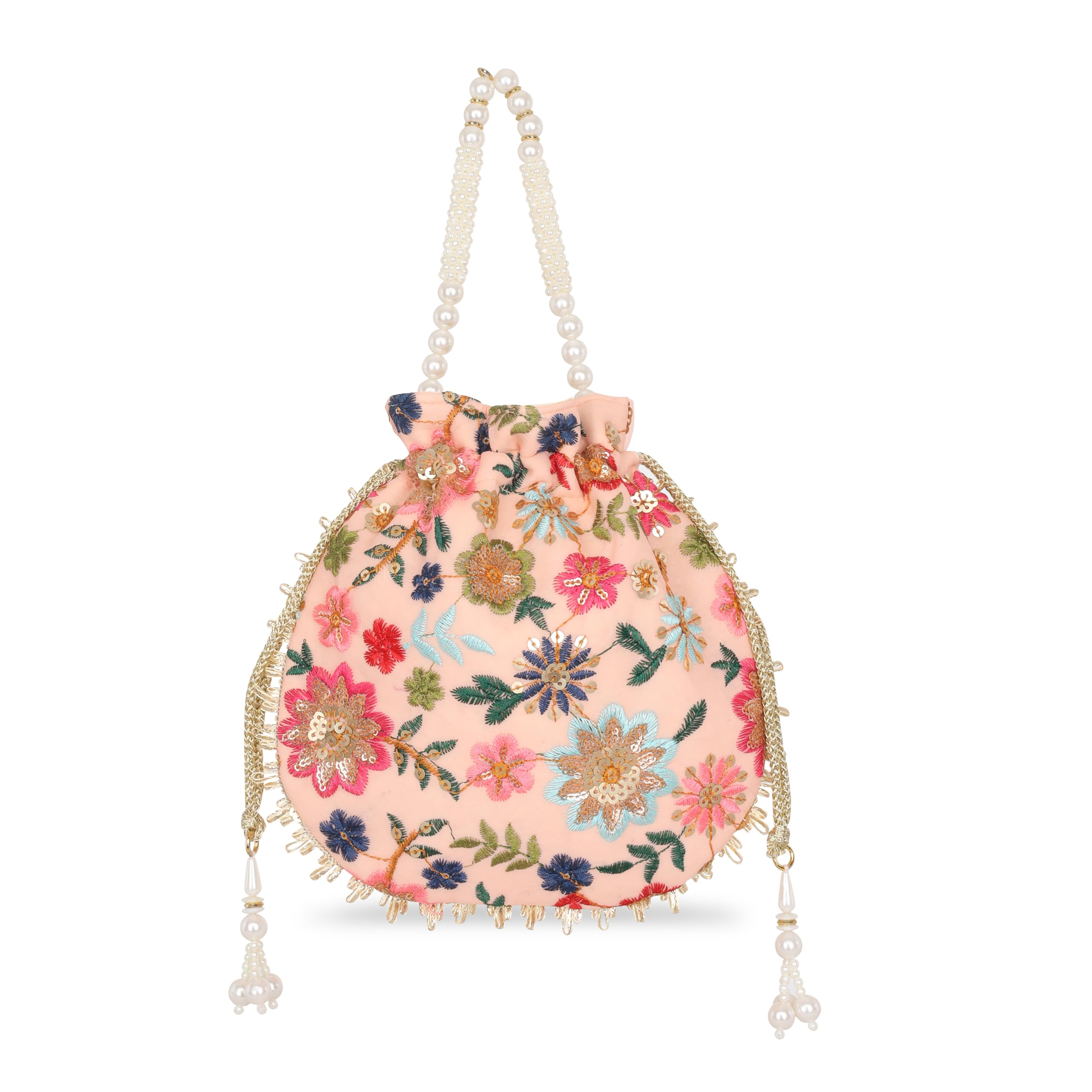 Lavie Womens Jiya Floral Embriodered Potli | Ladies Purse Handbag (B0DD49PJ96) Amazon Price History, Amazon Price Tracker
