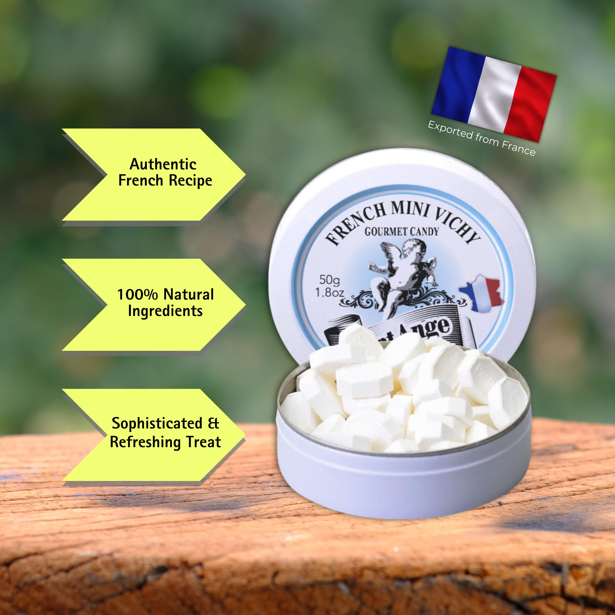 Barquette 10 boites Mini Pastilles Vichy | Bonbons Traditionnels 100% Français | Format économique