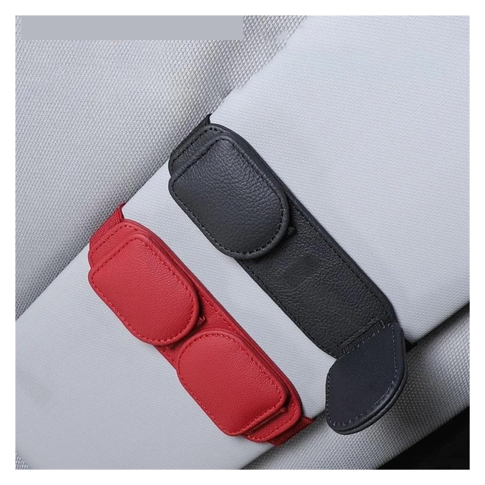 Porta Occhiali Interno Auto Supporto per Occhiali da Sole per Visiera Dell'auto Clip per Gancio per in Pelle Magnetica per Accessori(Beige)