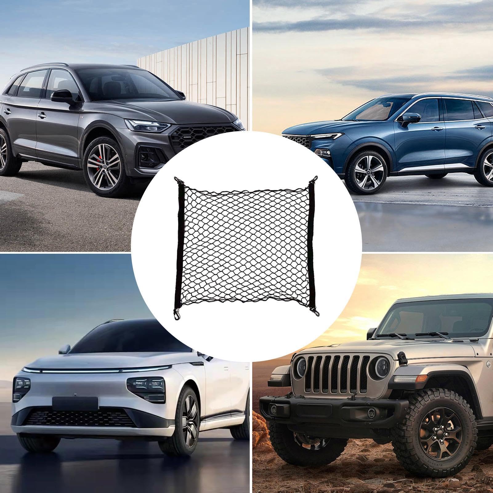 Kofferraum-Netz-Gepäcknetz | Universale vertikale Autositz-Rücksitz-Halterung mit Haken, Automobil-Frachtnetze für Lebensmittel, kleine Gegenstände, sparen Sie Platz im Auto