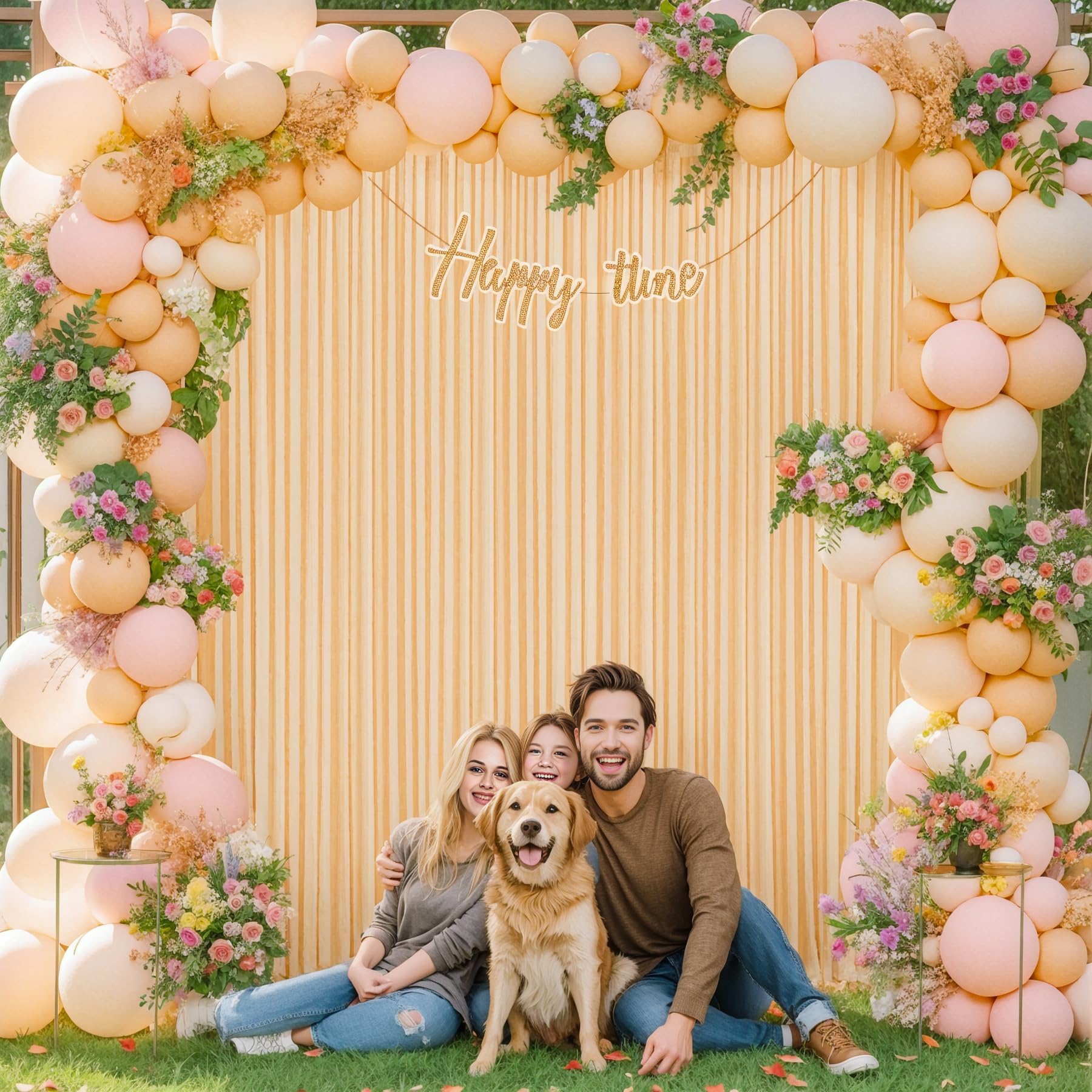 10x10 Champagne Backdrop Curtain for Parties Wedding Baby Shower Wrinkle Free Photo Curtains Backdrop Drapes Fabric Decoration for Bridal Shower 5ft x 10ft,2 Panels — view 20