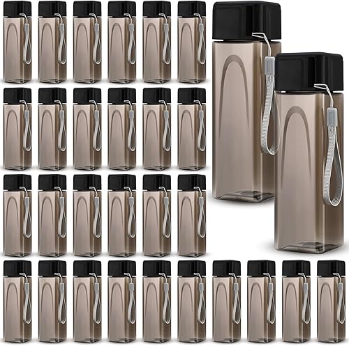 Mifoci 30 botellas de agua de plástico a granel de 17 onzas para niños y adultos, botellas de bebidas portátiles reutilizables a prueba de fugas,