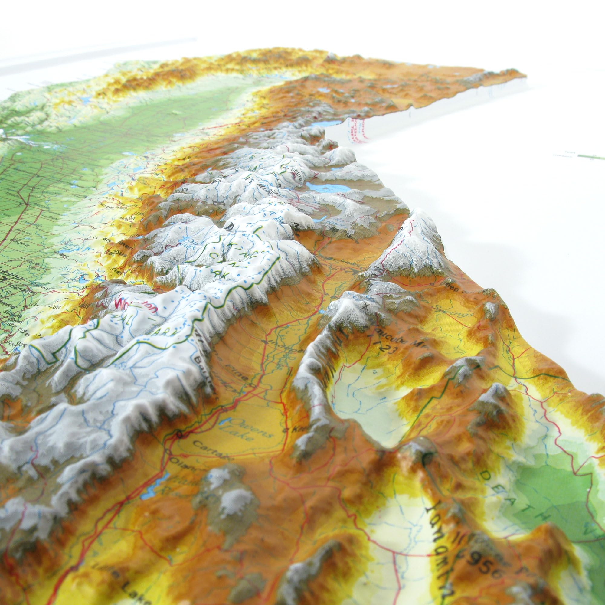 Hubbard Scientific Mapa 3D de California | Un verdadero mapa de alivio elevado - Puedes sentir el terreno | Mapa moldeado formado al vacío | 25 x 35 pulgadas | Topografía detallada