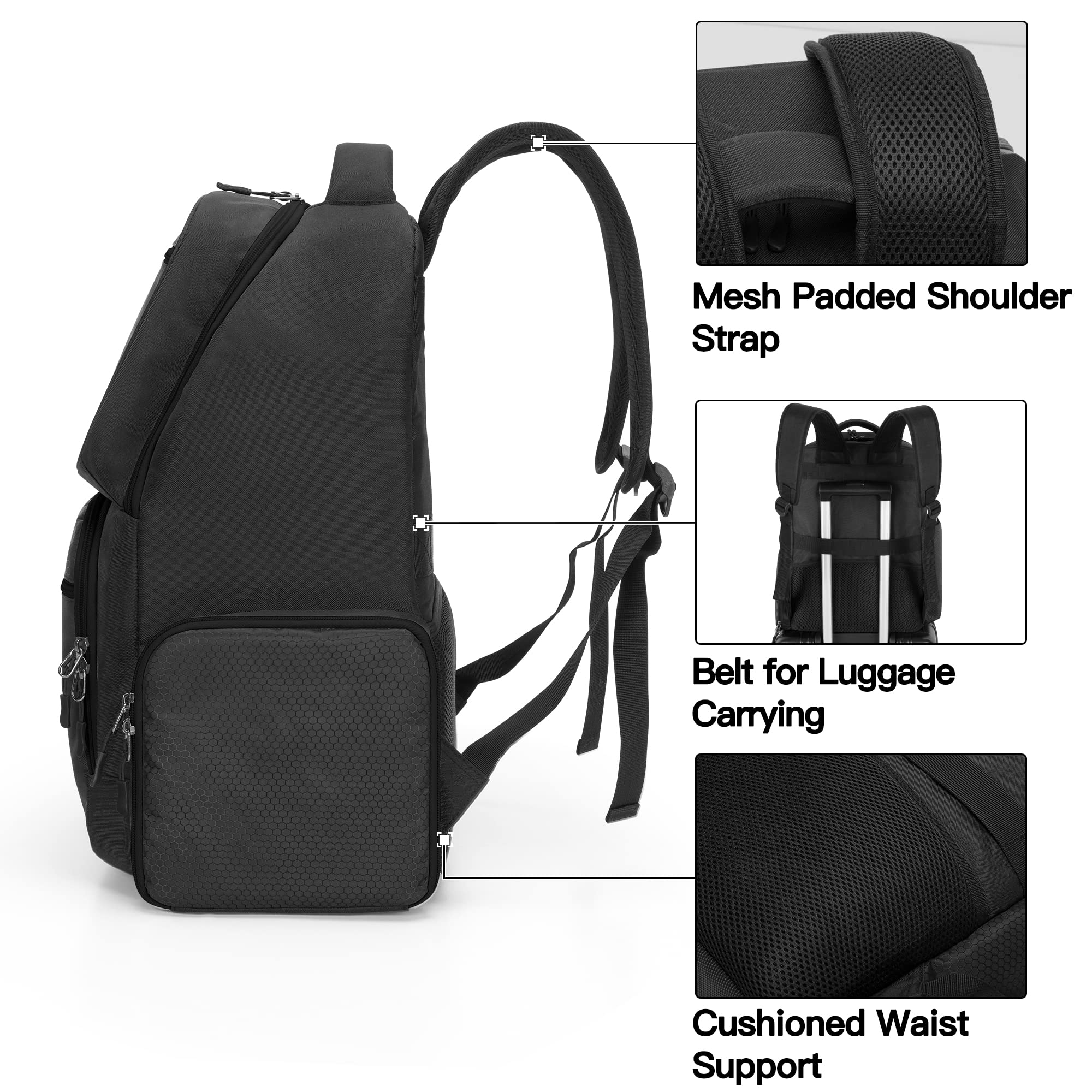Trunab Borsa Compatibile con Xbox Series x Console, Custodia per Giochi con Divisorio Interno per Console Xbox X/S, Tasche Multiple per Laptop da 15,6" e Altri Accessori Xbox Series X