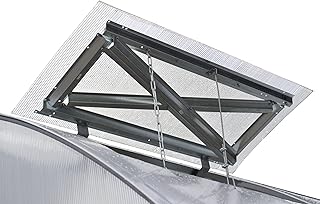 Dachfenster für Robustes Gewächshaus Gärtner mit Automatik | verzinkter Stahlrahmen | Nachrüstbare Belüftungsfenster | Erhöht die Luftzirkulation | UV- und witterungsbeständig