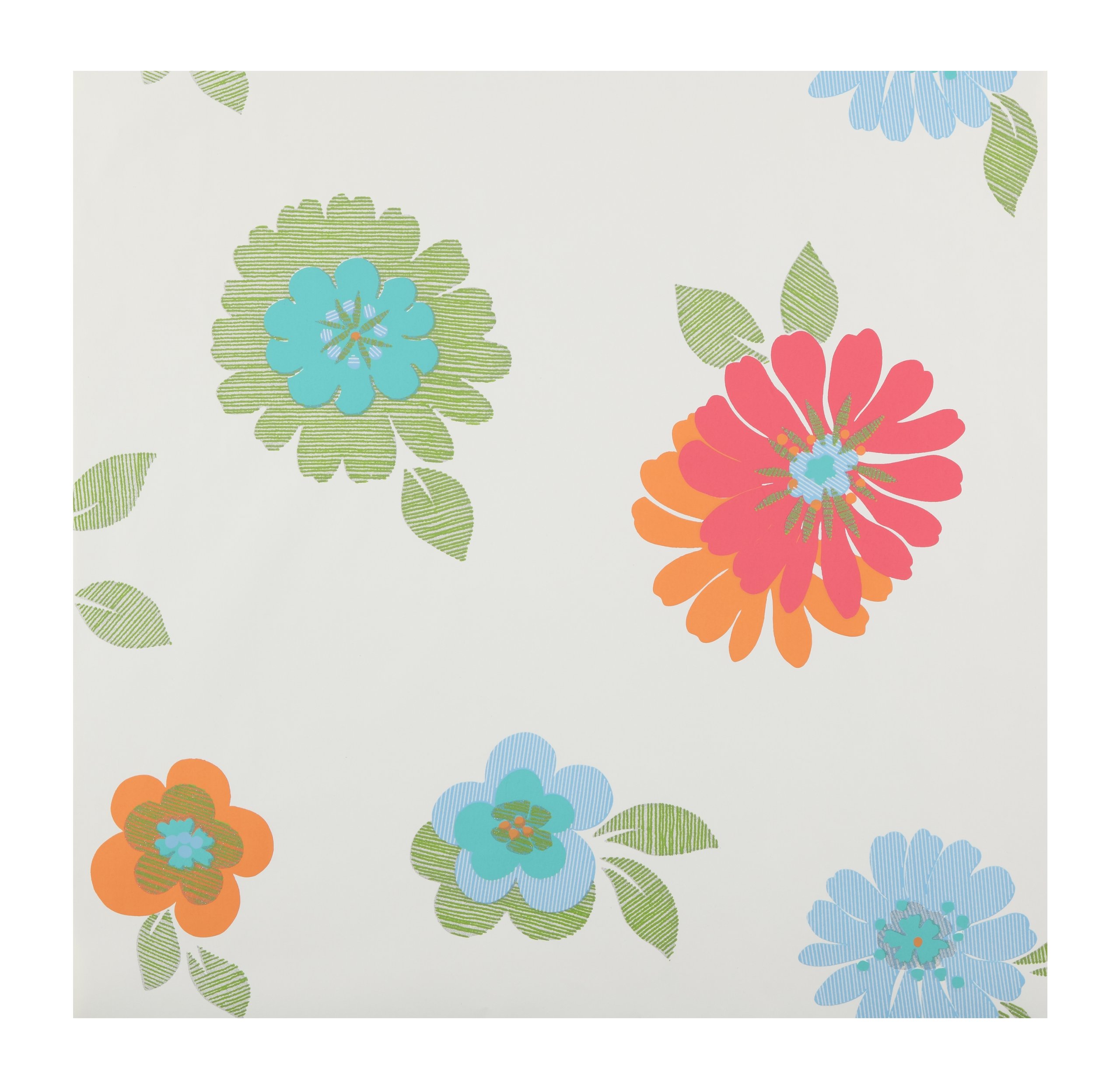 Papier peint pré-encollé fleurs pour rénover un mur sans table à tapisser