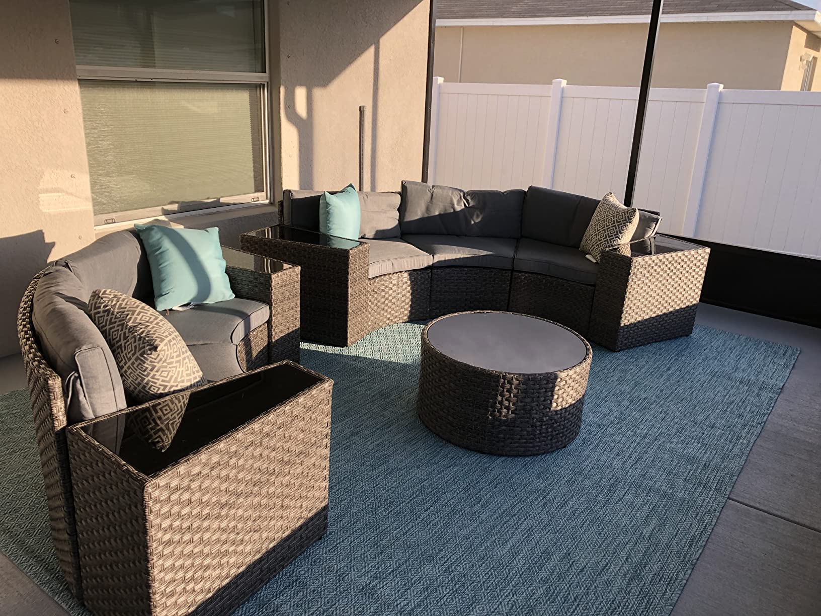 89/mo Finance SUNSITT Outdoor Patio Furniture 11Piece HalfMoon