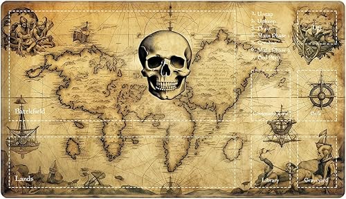 Tapete de juego con zonas para juegos de cartas MTG, alfombrillas de juego mágicas de mesa de 24 x 14 pulgadas, escritorio de juegos de mesa