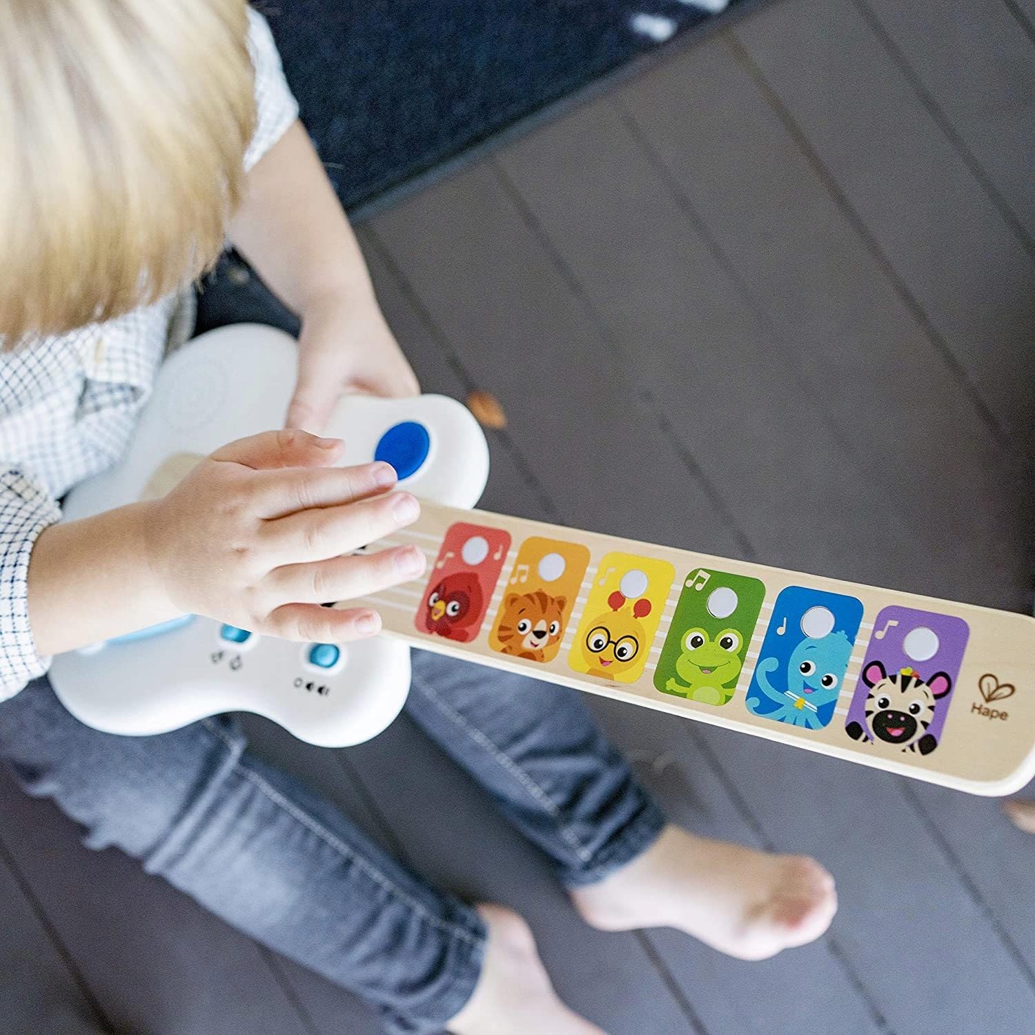 Baby Einstein Chitarra Giocattolo Touch per Bambini 12-36 Mesi – Chitarra Musicale Interattiva con Luci, Melodie e Tecnologia Touch Cap
