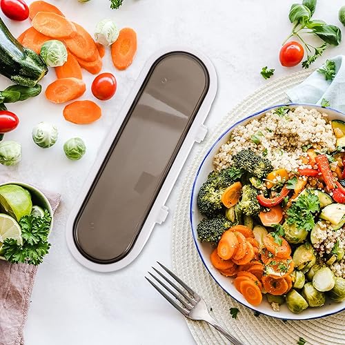 Miniatura 4 de Hemoton Cajones de almacenamiento, 2 bandejas de cubiertos con tapas, caja de almacenamiento de cubiertos de plástico, organizador de cajones de