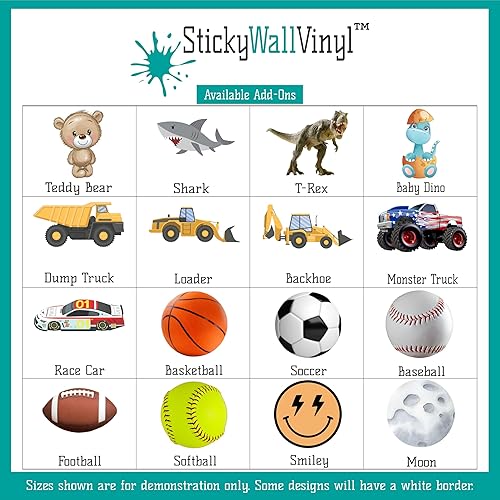 Miniatura 4 de Calcomanía de pared con nombre – Fuente múltiple personalizada nombre de bebé – Adhesivo de pared para cuarto de bebé – Decoración de pared para