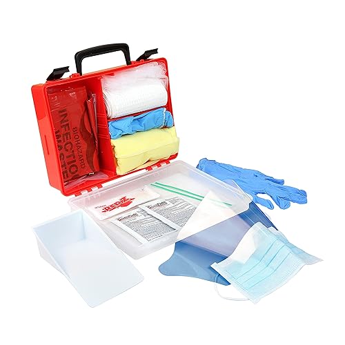Miniatura 2 de Rapid Care First Aid 839BBK-1 Kit de patógenos transmitidos por la sangre y derrames de líquidos corporales, compatible con OSHA, para montaje en