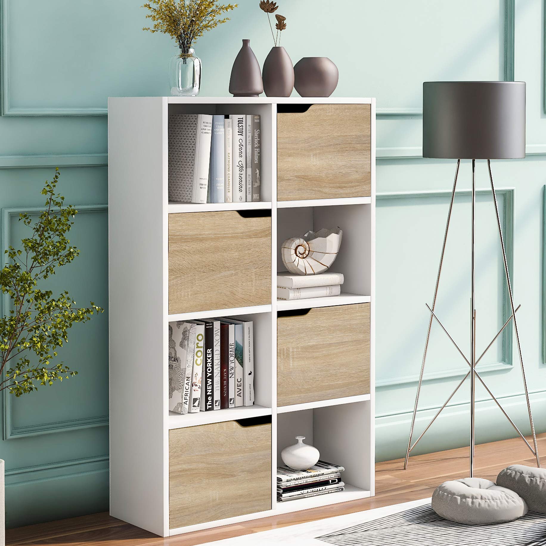 Buy Wood Bookcase Compartment, Display Storage Rack Cube Storage Unit