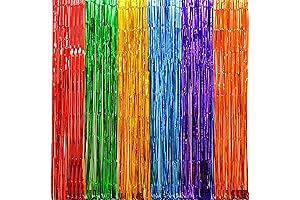 4 PCS Foil Fringe Backdrop for Fiesta Party Decorations