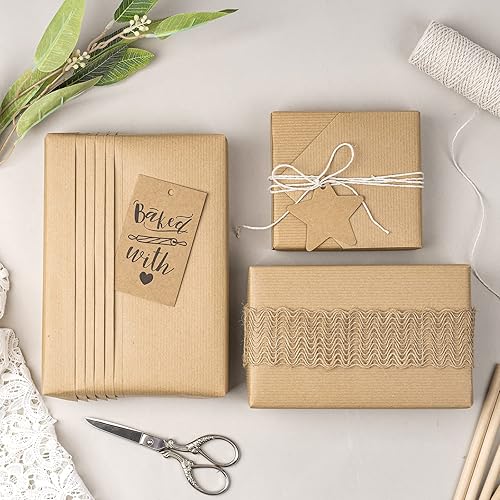 Miniatura 2 de RUSPEPA Rollo de papel kraft negro  17.5 pulgadas x 32.8 pies  Papel de estraza forrado teñido reciclable perfecto para manualidades, arte,