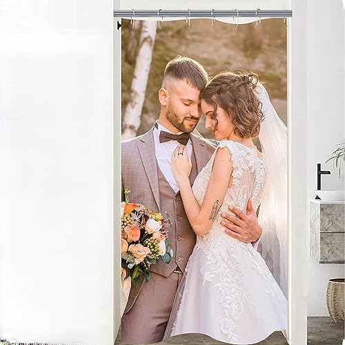 Miniatura 31 de LIVETTY Cortina de ducha personalizada, cortinas de ducha con foto personalizada, cortina de ducha personalizada de 72 x 72 pulgadas, añade tu Imagen