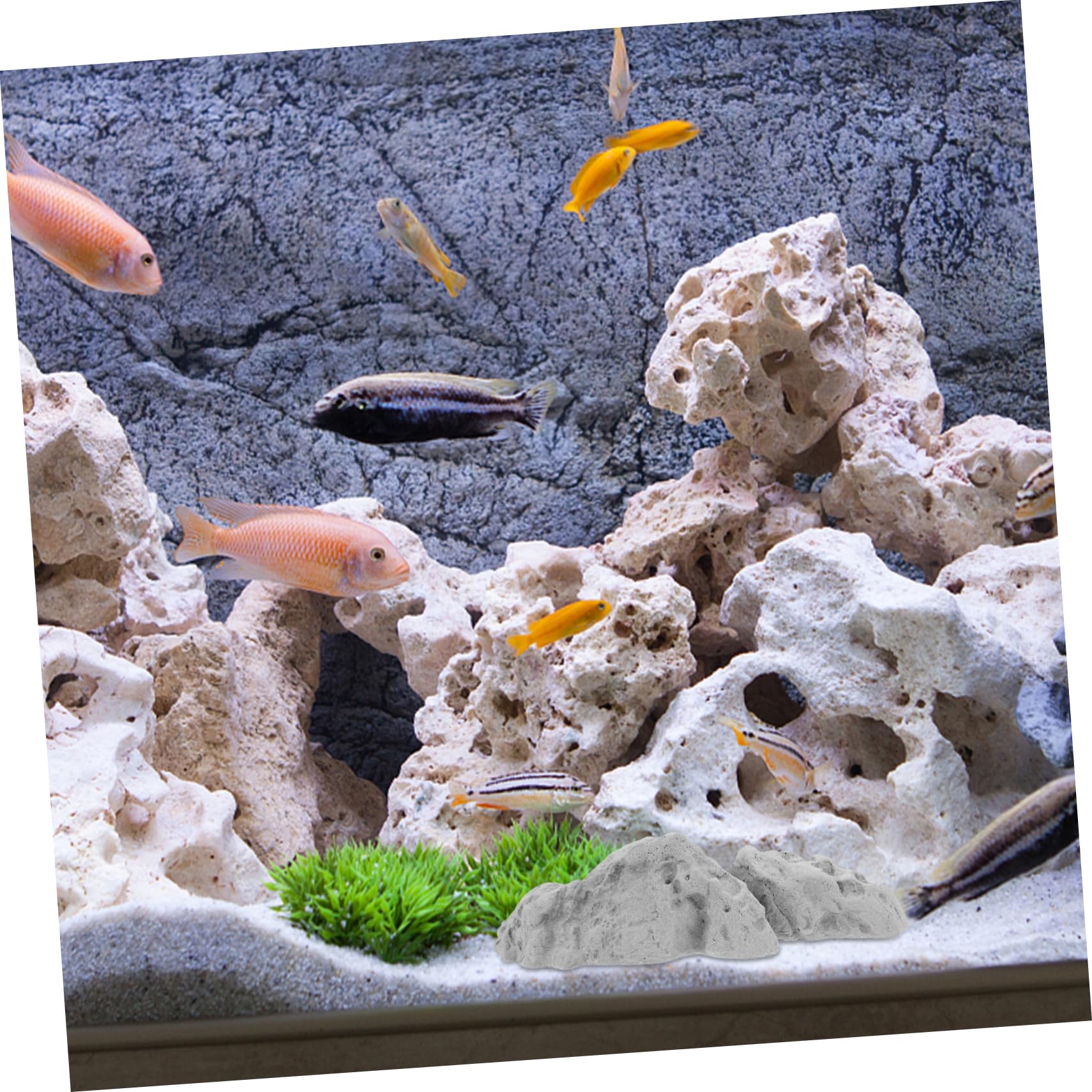 Cabilock 2 Pezzi di Accessori per Acquario Ornamenti in Pietra Finta per Decorazioni Fresche O Decorative