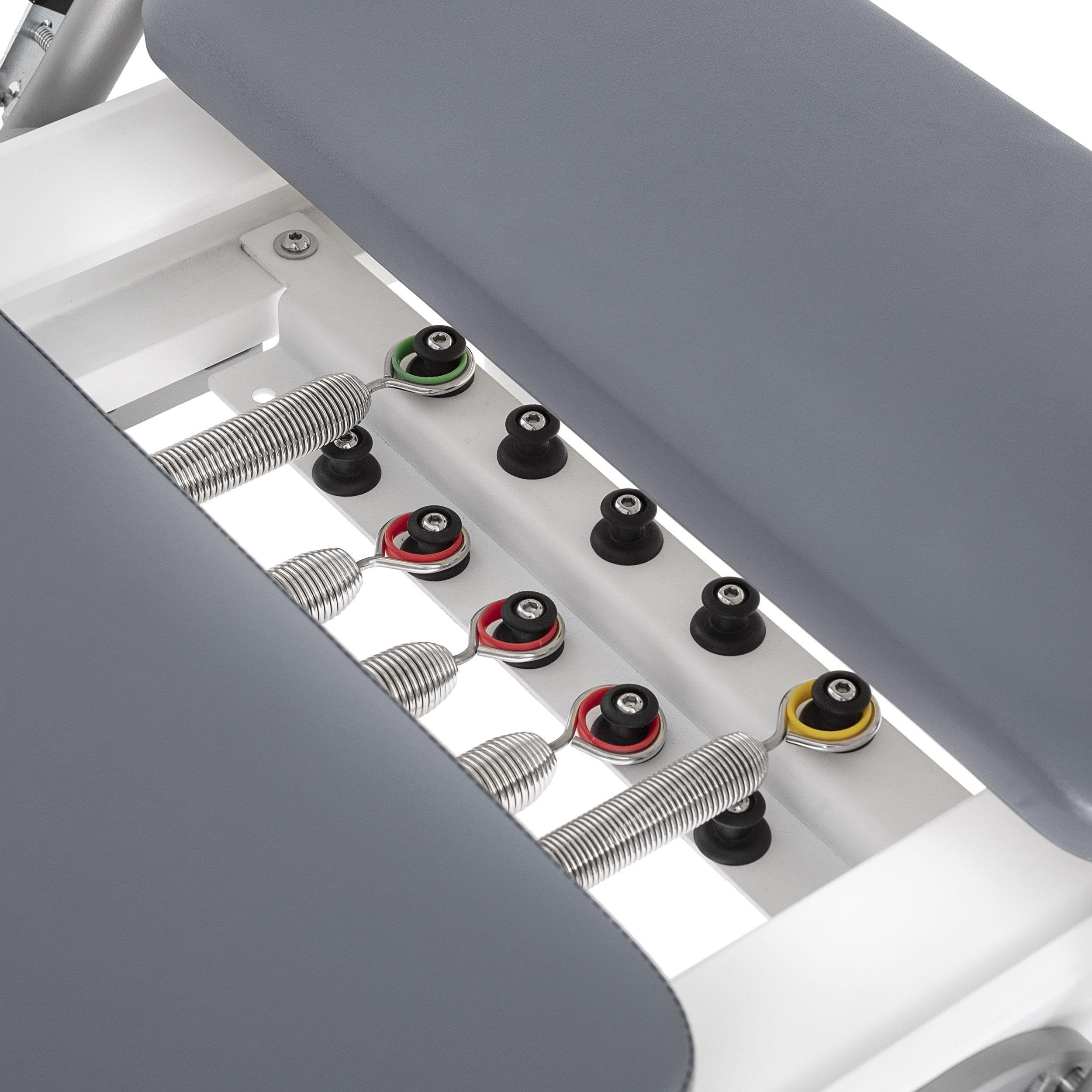Reformer Nubium, Alluminio Bianco, pedana con sgancio rapido, Carrello Ultra-Silenzioso, Include Box e pedana per Saltare.
