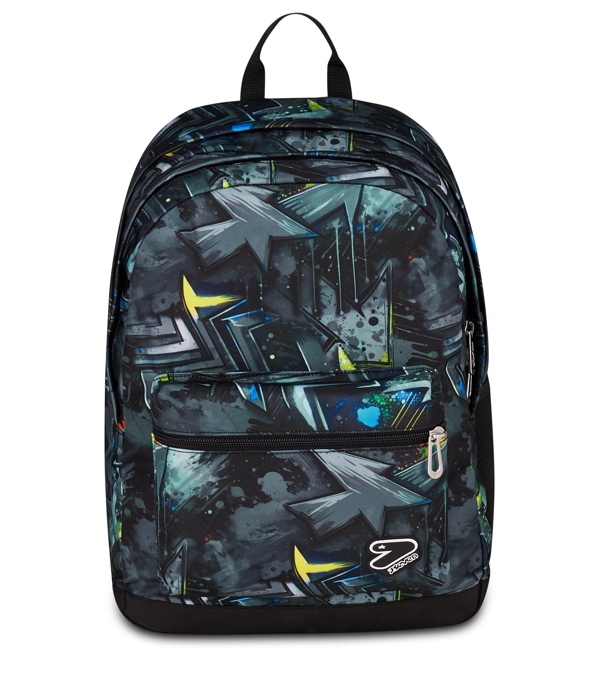 Seven Zaino Scuola The Double Pro XXL, Grigio, 34L, Doppio Scomparto, Cuffie wireless incluse, Tasca porta pc, Tasca laterale portaborraccia, Tasca frontale, Scuola media e superiore, Bambini, Ragazzi