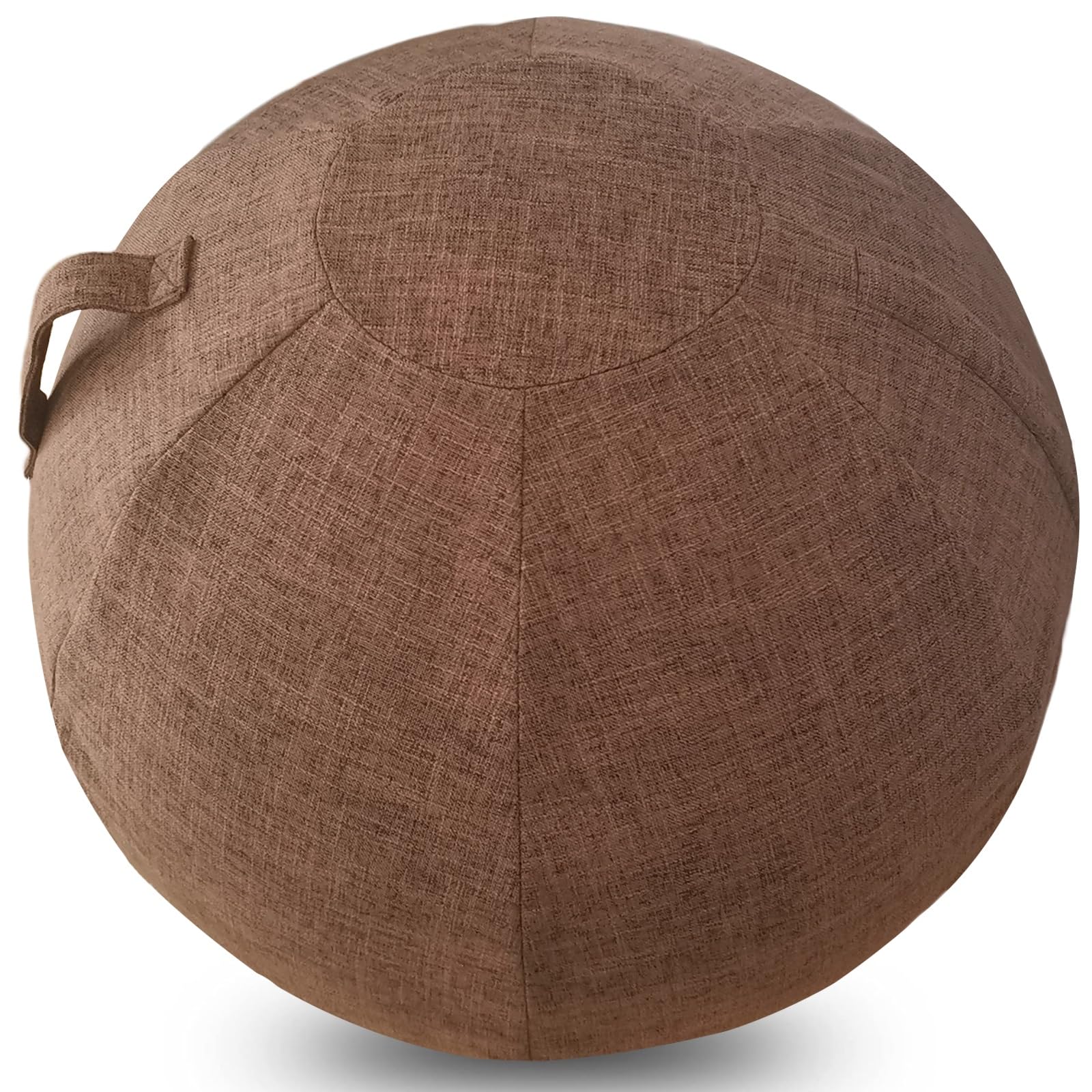 AOLIAZMAX Exercise Ball Cover for Pilates Ball, Yoga Ball, Birthing Ball, Sitting Ball Chair, Office Ball Chair[Ball not included](Brown,65CM)