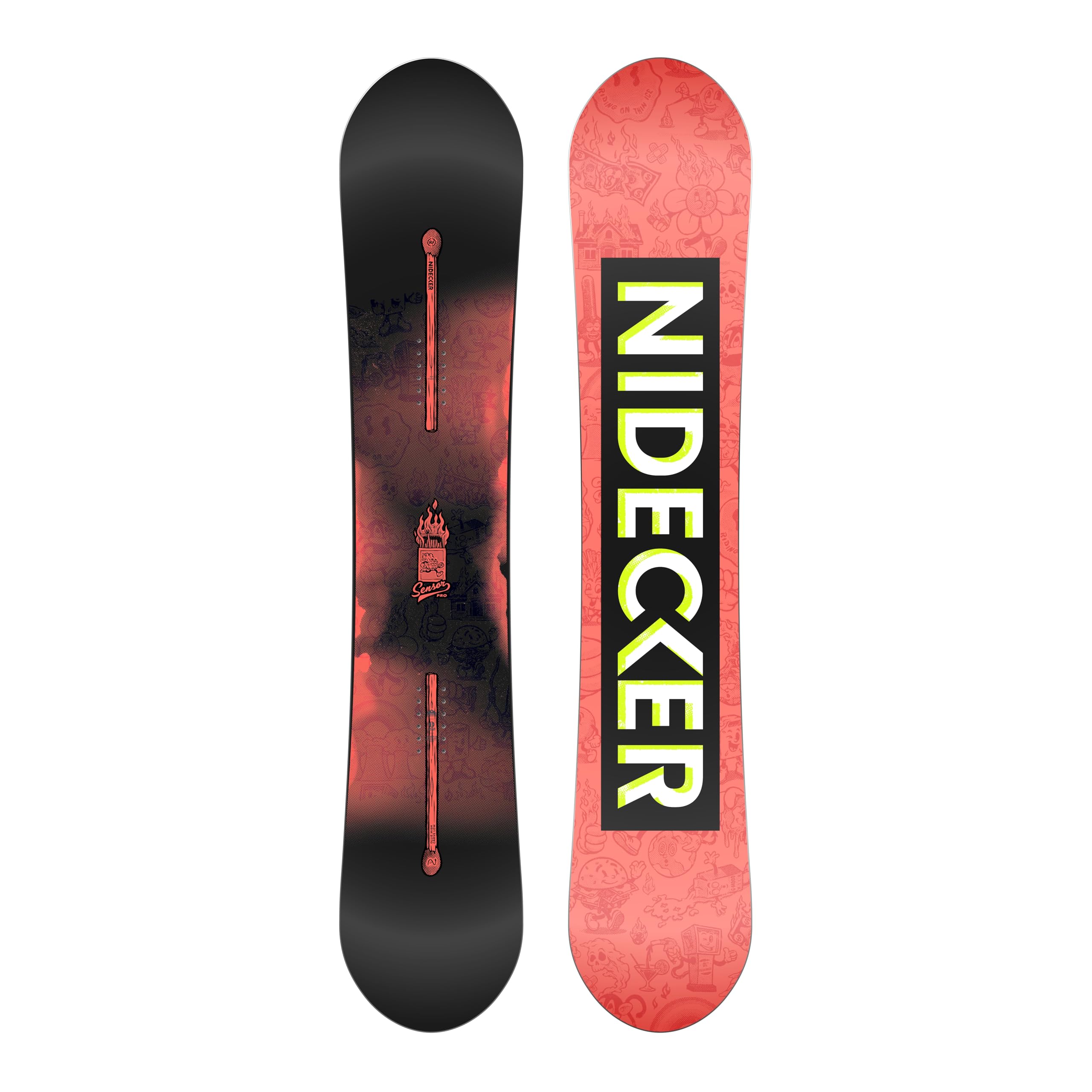 Nidecker Sensor Pro Snowboard – Tavola da freestyle aggressiva con nucleo premium e potenziatori di carbonio