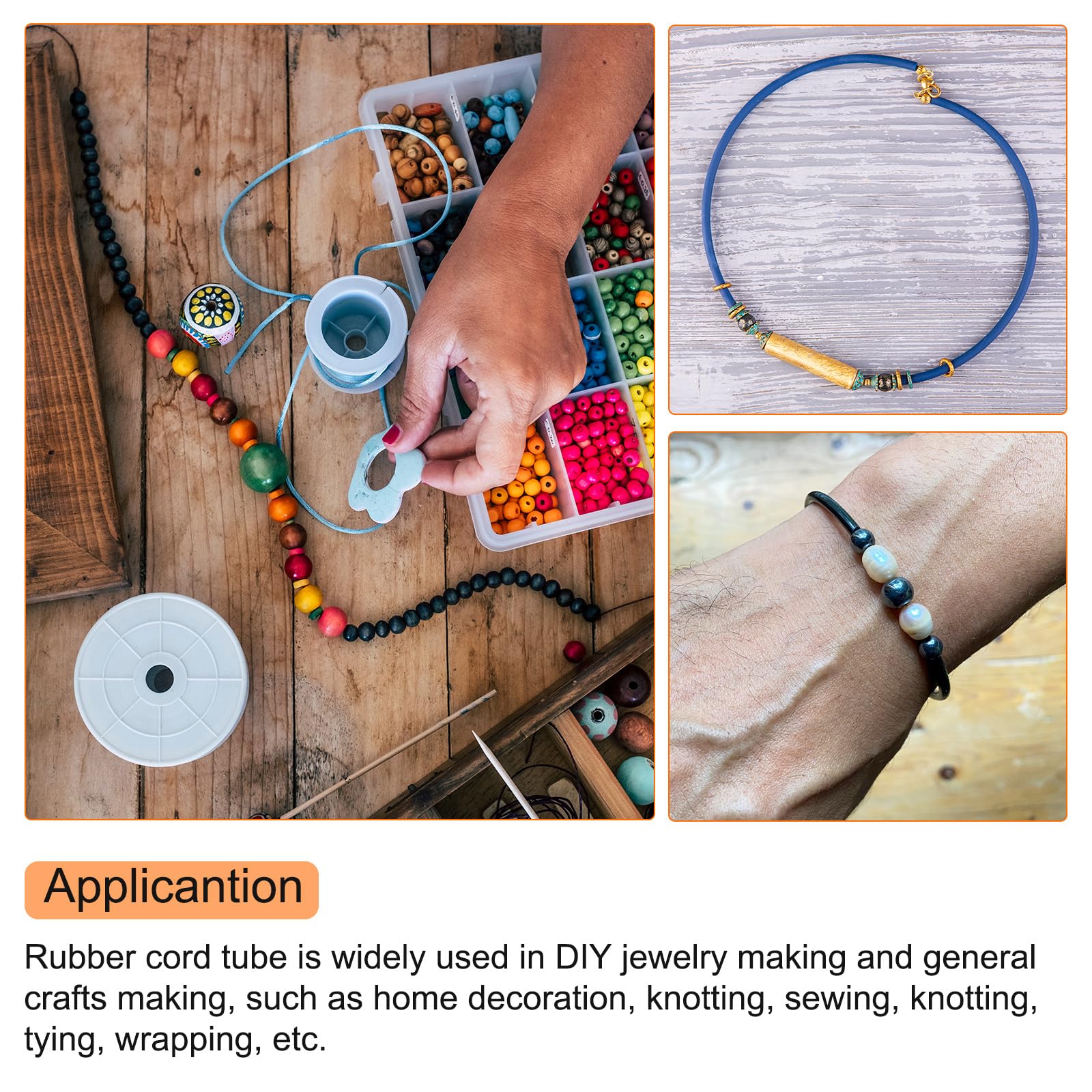 Caoutchouc Corde Tube 16ft 1/8" Dia 1/16" Trou Rouge Creux Pour