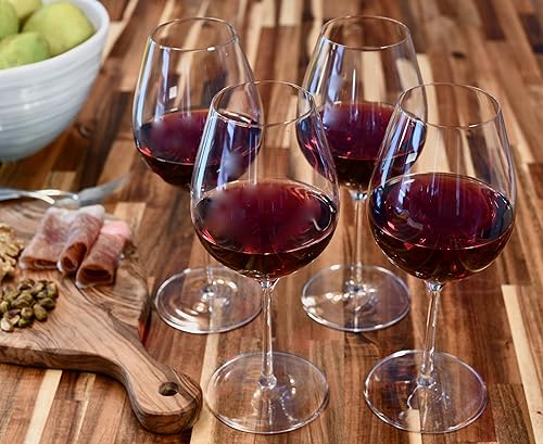 Miniatura 5 de ONEIDA Karen MacNeil Flavor First, Bold & Powerful, juego de 4, copas de vino de cristal, diseñadas para vinos tintos y blancos como Cabernet