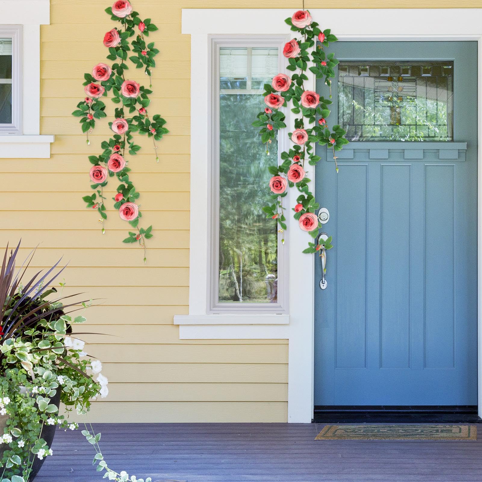 Décorations de guirlande de fleurs, guirlande de fleurs artificielles