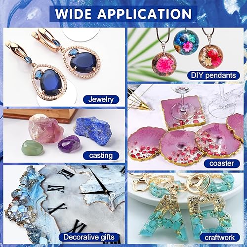 Miniatura 5 de BSCPAM Resina epoxi, kit de resina de 40 onzas, resina epoxi transparente para manualidades artísticas, molde de resina, joyas, encimera, mesa,