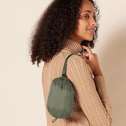 Miniatura 4 de Tienda Essentials - Abrigo acolchado, ligero y resistente al agua con capucha plegable para mujer (disponible en talla extragrande)