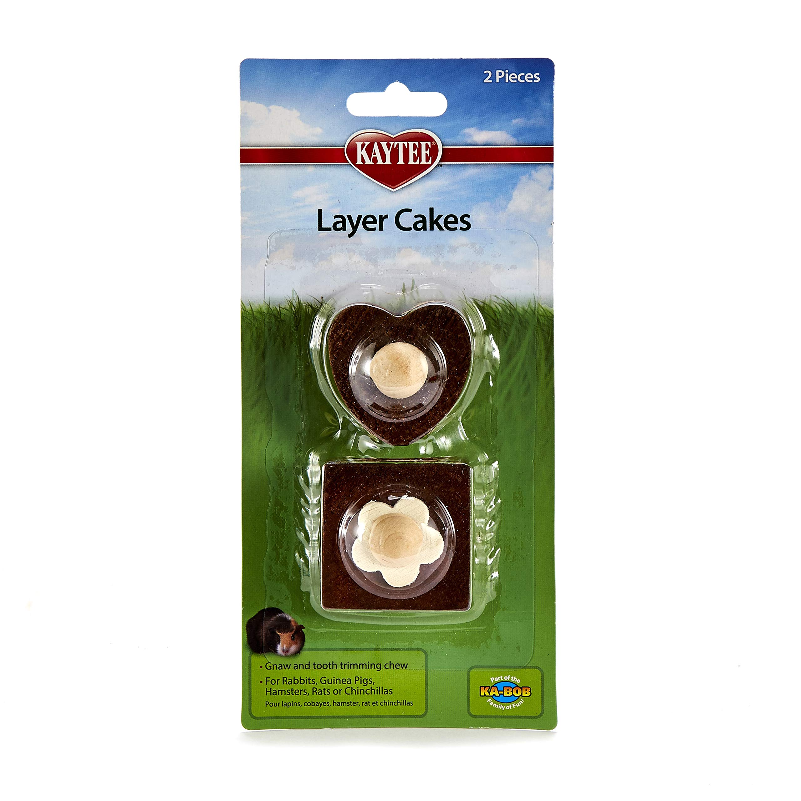 Kaytee Lot de 2 Jouets à mâcher, gâteaux superposés.