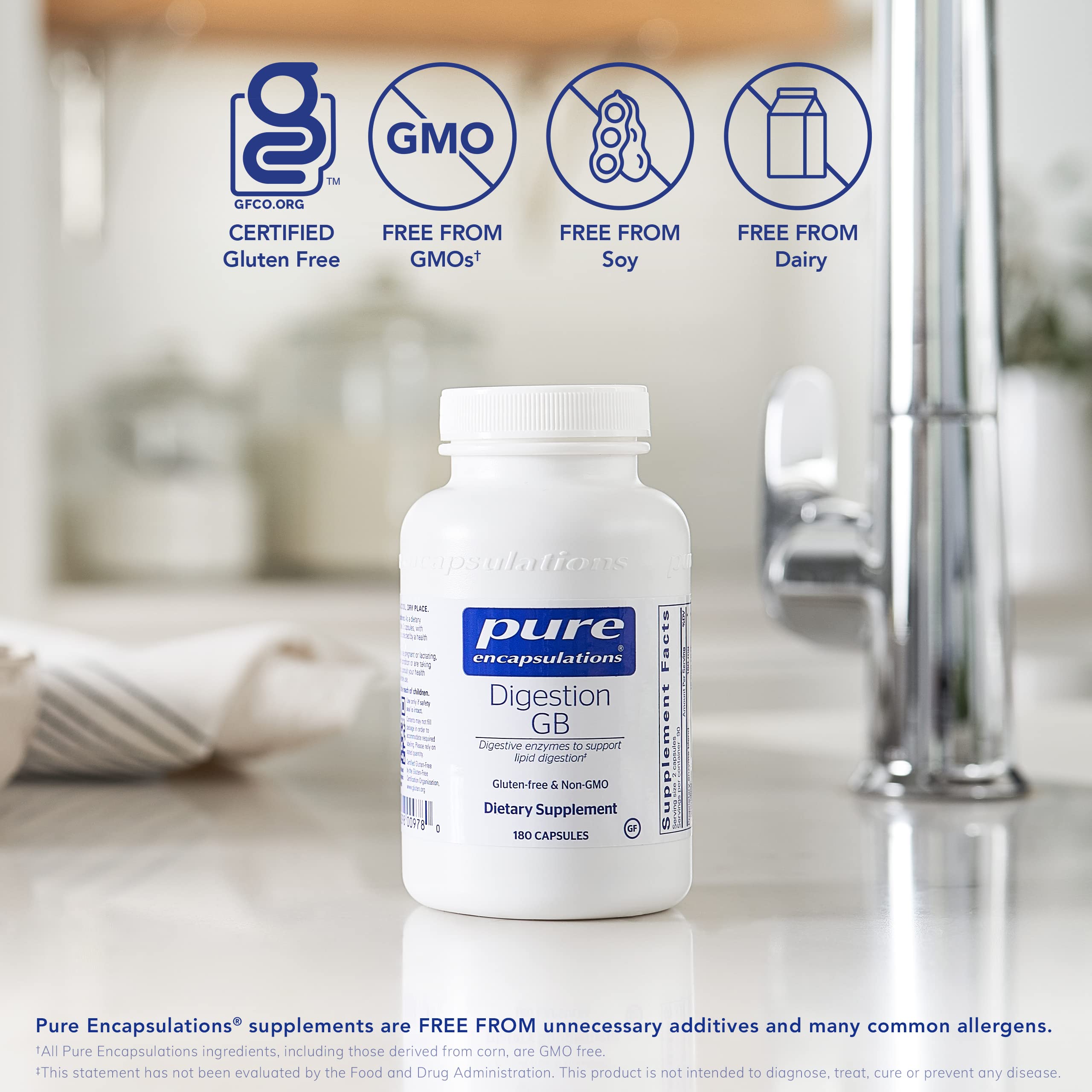 Pure Encapsulations Digestion GB Digestive Enzyme Supplement to