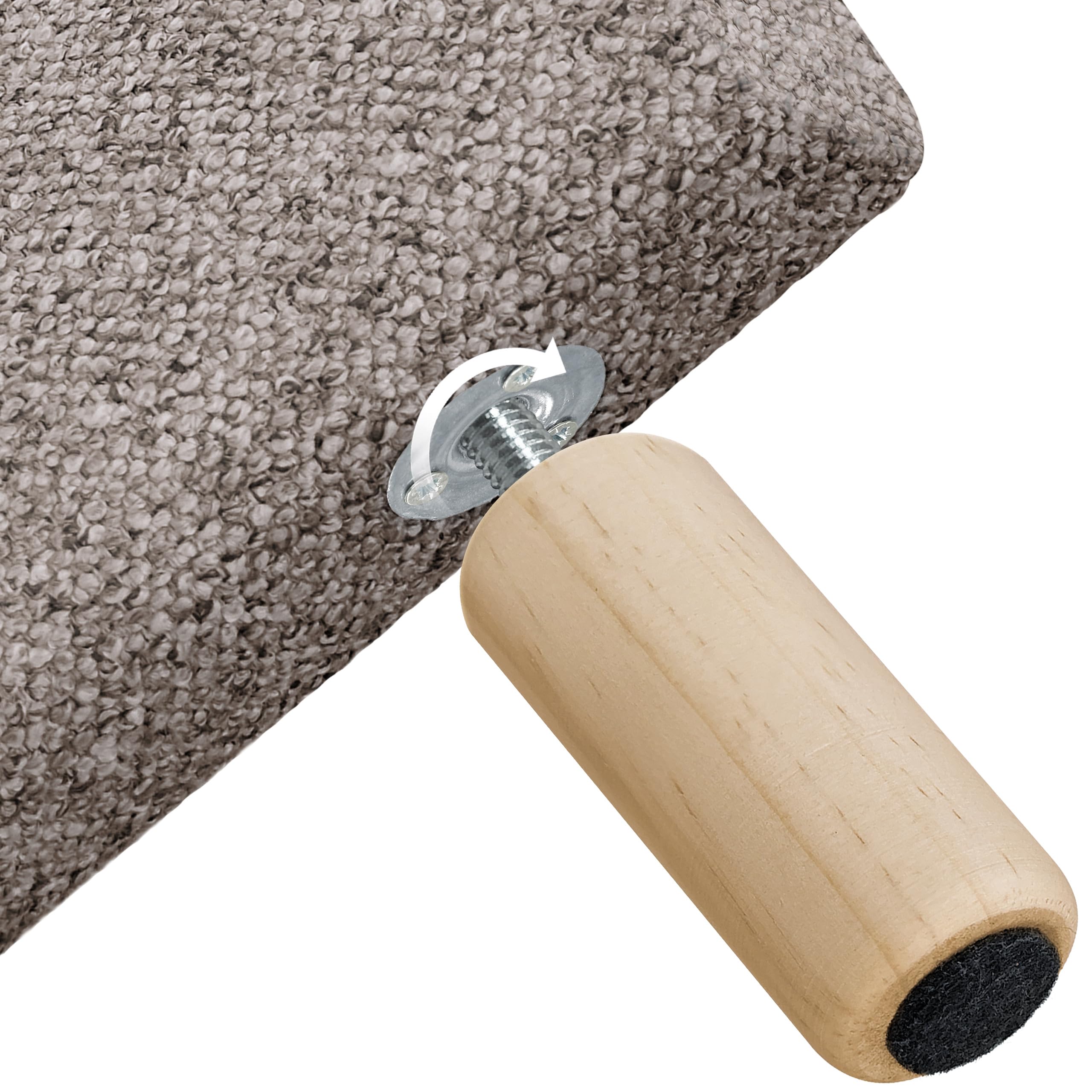 DHOME Cabecero de Tela Liso hasta el Suelo con 8cm de Grosor Cabezal Tapizado Cama Dormitorio Moderno Top Trending (Arena, 110cm)