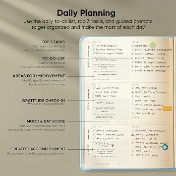 Productivity Store Planner PRO - Best Goal & Productivity Planner | 1 Year Undated Planner For Men & Women | Daily Planner & Weekly Planner | Blue