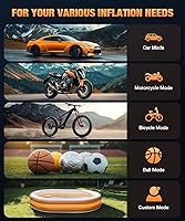 Vista 5 de Inflador de Neumáticos Compresor de Aire Portátil, Bomba de Aire Portátil de 150PSI para Neumáticos de Carro, Inflador de Aire Más Rápido Bomba
