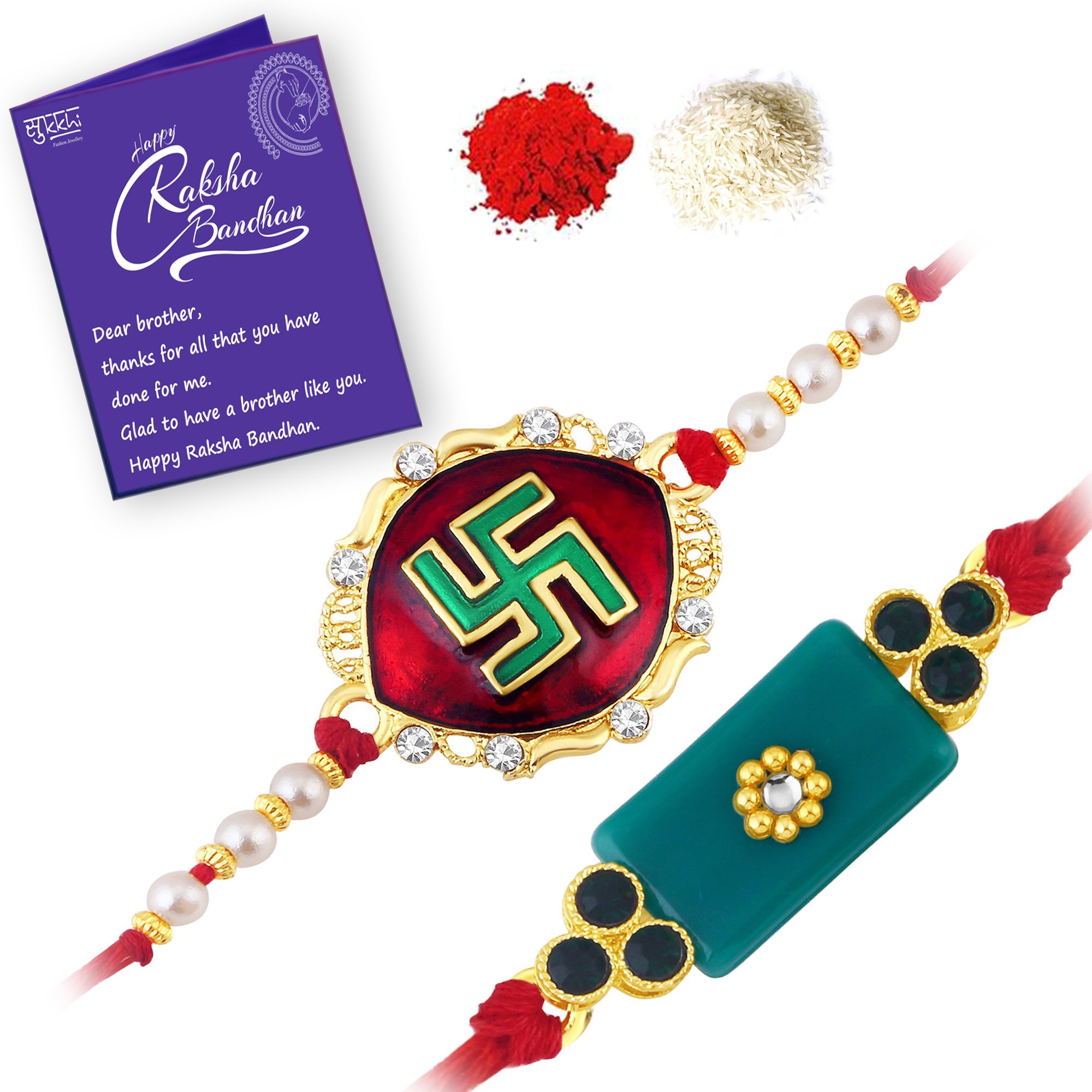 See full amazon price history chart for Sukkhi Rakhi Pretty Kundan Rakhi Combo & Designer Gold Plated Premium Rakhi for Brother, Roli Chawal & Greeting Card | Rakhi for Bhaiya | Rakhi for MEN | Kundan Rakhi | Rakhi Combo-Set of 2 |CB73466) Sukkhi Rakhi Pretty Kundan Rakhi Combo & Designer Gold Plated Premium Rakhi for Brother, Roli Chawal & Greeting Card | Rakhi for Bhaiya | Rakhi for MEN | Kundan Rakhi | Rakhi Combo-Set of 2 |CB73466) (B07FLMKZQ5) Amazon Price History, Amazon Price Tracker