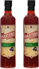 Kit 2 Licores de Jabuticaba Paratiense 500 ml Creme Fino Nacional Tradicional Coquetéis Exóticos Sobremesas Lembrancinha Presente Natal