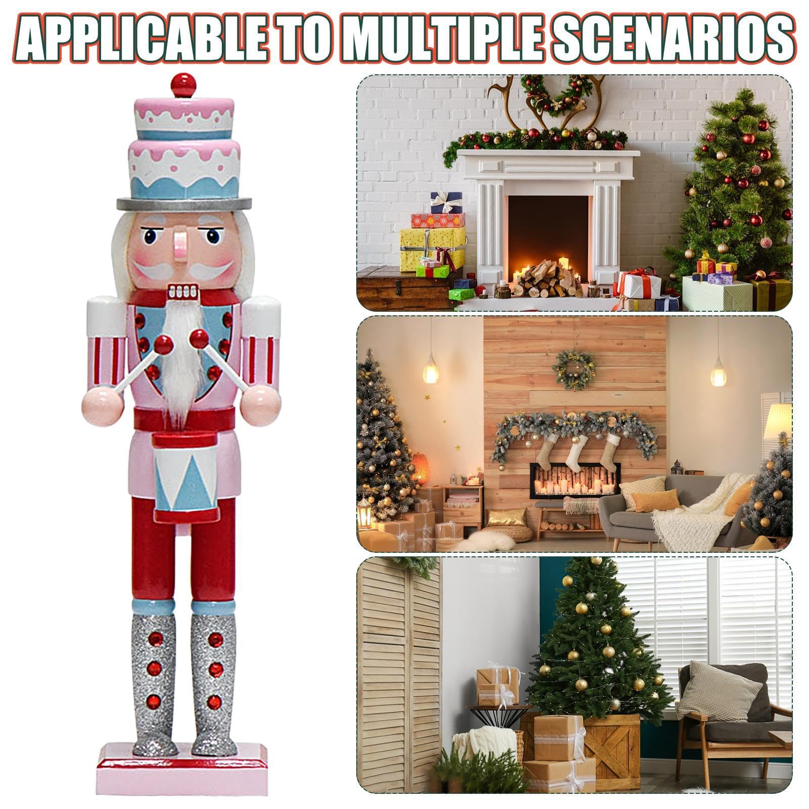Figurine Casse-Noisette Halloween En Bois - 25 Cm - Décoration Effrayante Et Ludique Pour Maison, Cheminée, Fête
