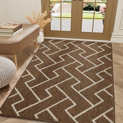 Miniatura 1 de hicorfe Tapete para interiores, para puerta delantera y trasera, parte trasera de goma antideslizante, 36 x 59 pulgadas, absorbente, resistente a la
