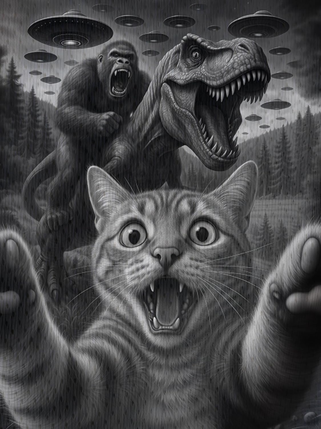 HIVICHI Graphic T-Shirts for Men Funny Novelty 3D Printed Weird Crazy Design Short Sleeve Tee Shirt