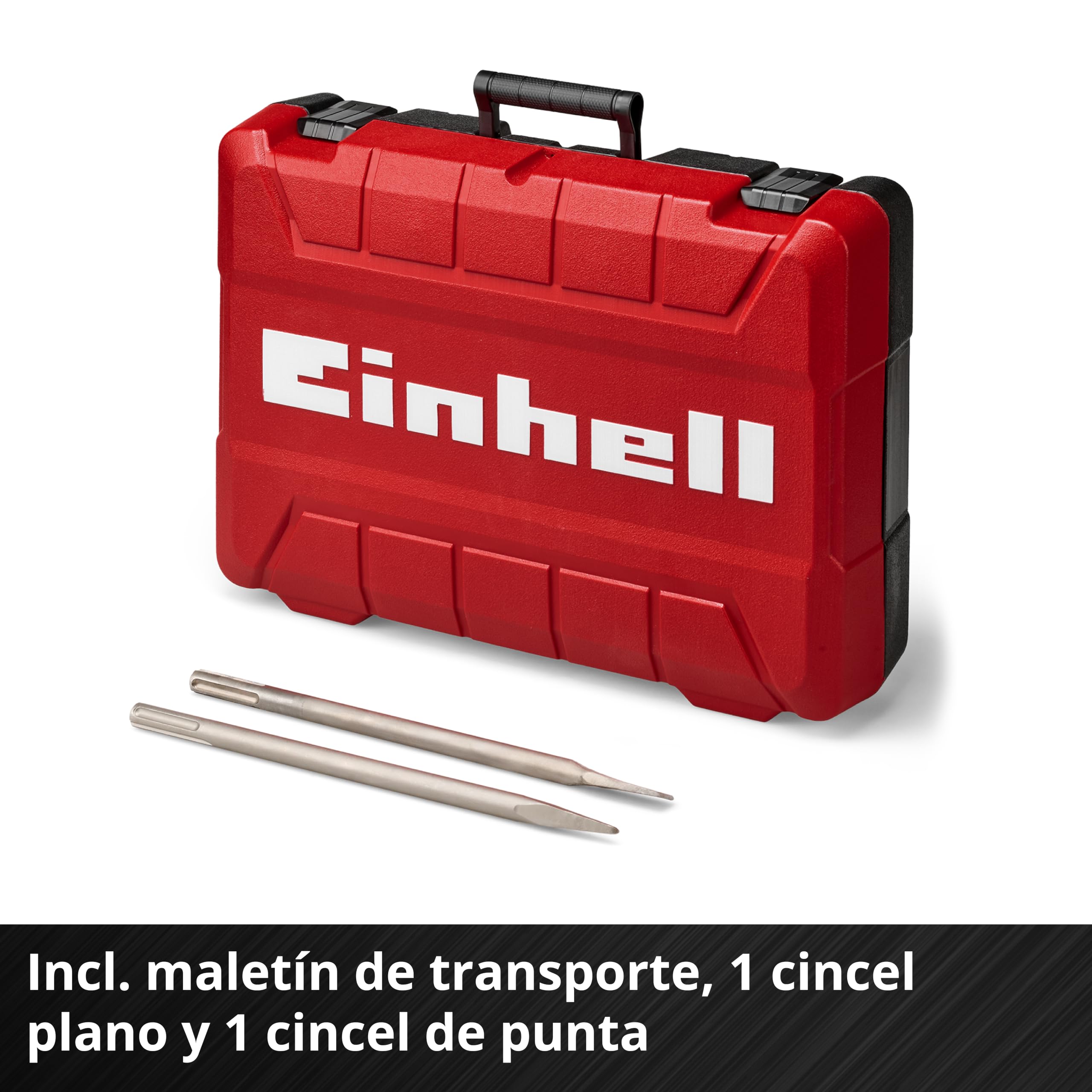 Einhell martillo perforador TE-RH 40/15 3F +2 | 1050 W | mecanismo percutor neumático | intensidad de impacto 15 J | antivibración | SDS-Max | cincel plano y cincel de punta