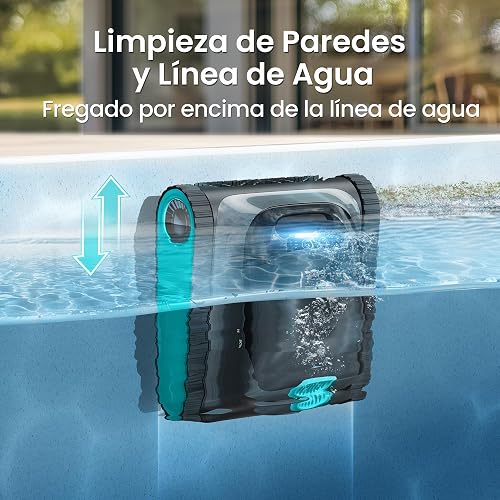 AIPER Scuba S1 2025 Robot de Nettoyage Mural et de Piscine, Fond de Piscine avec Batterie améliorée 180 Min, Filtration Ultra-Fine, Application et OTA, pour piscines jusqu'à 150 m² - 4