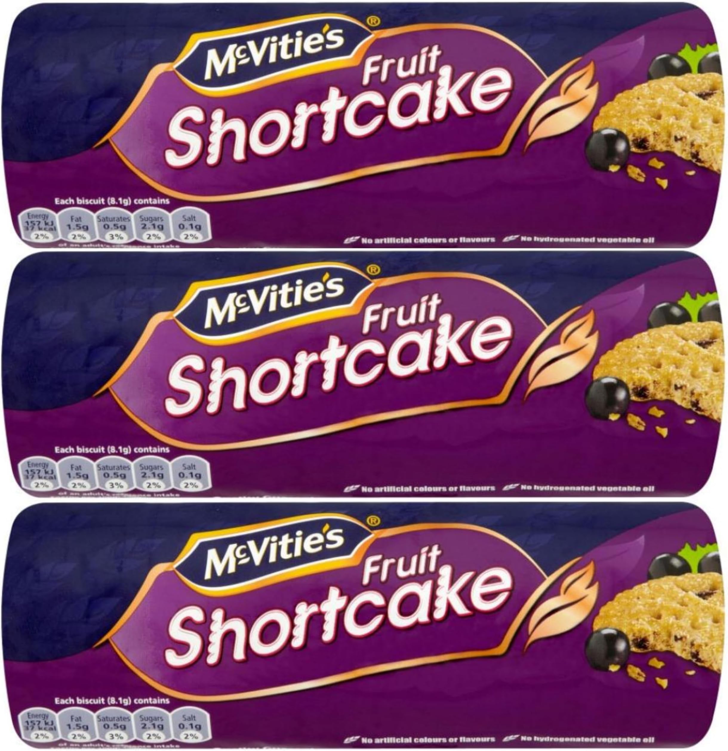 McVities Fruit Shortcake 200g (Pack of 3)