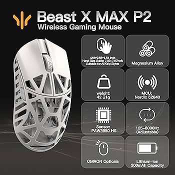 valiem BABY MONSTER MOUSE 2個 Amazon.com: KEEBMONKEY WLMOUSE Beast X Max Wireless Gaming